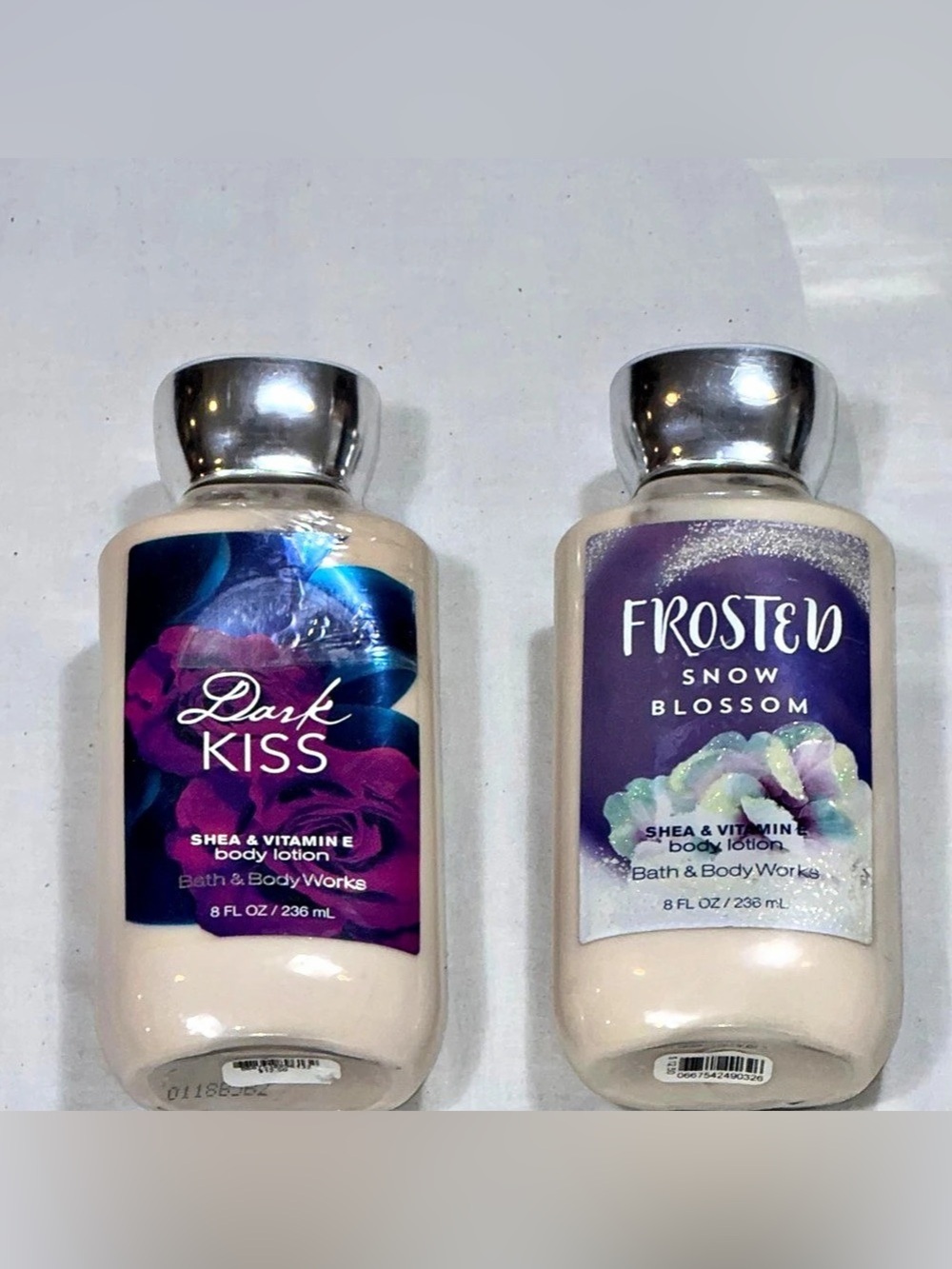 Bath & Body Works Dark Kiss Frosted Snow Blossom Lotion Bundle 2 x 8 oz